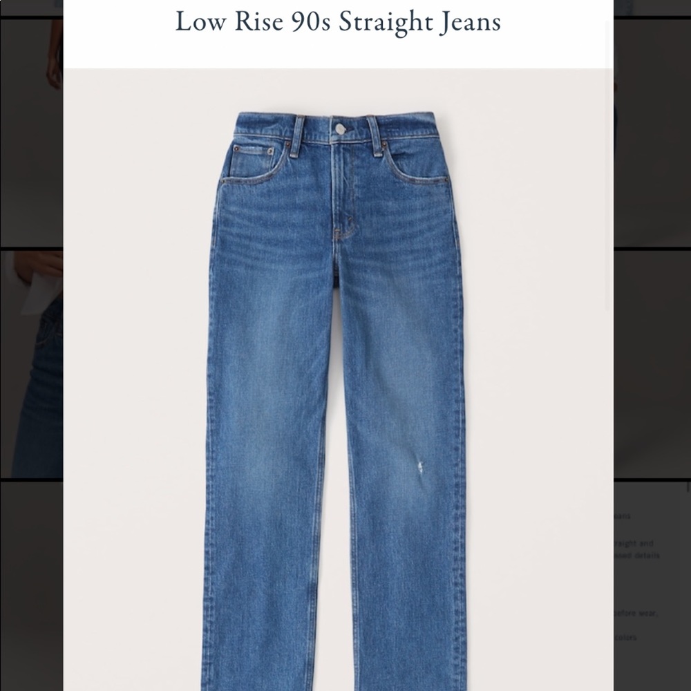 NWT❗️A&F 90’s Low Rise Straight Jeans
